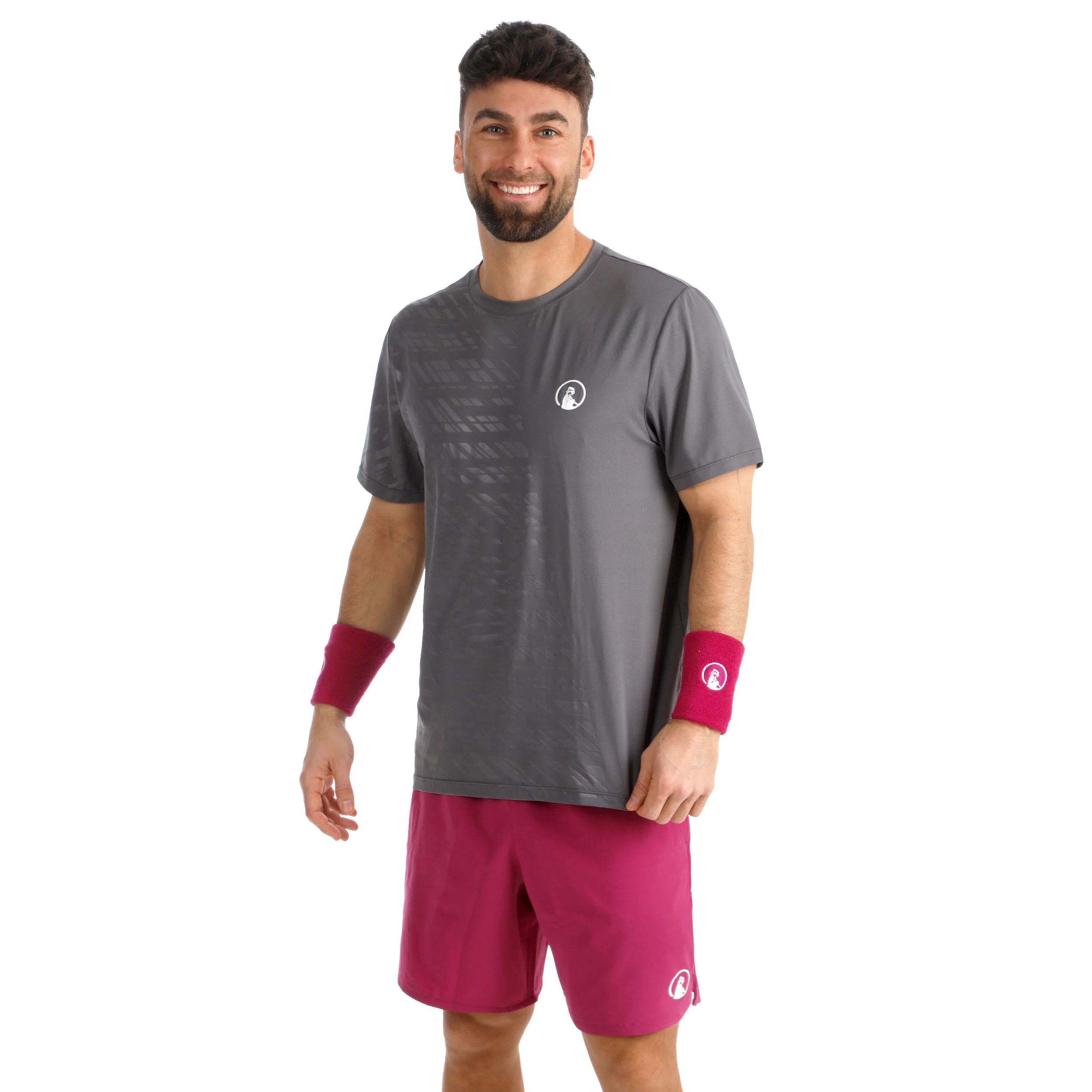 Receiver Embossed T-shirt Heren - grijs, wit - Image 6