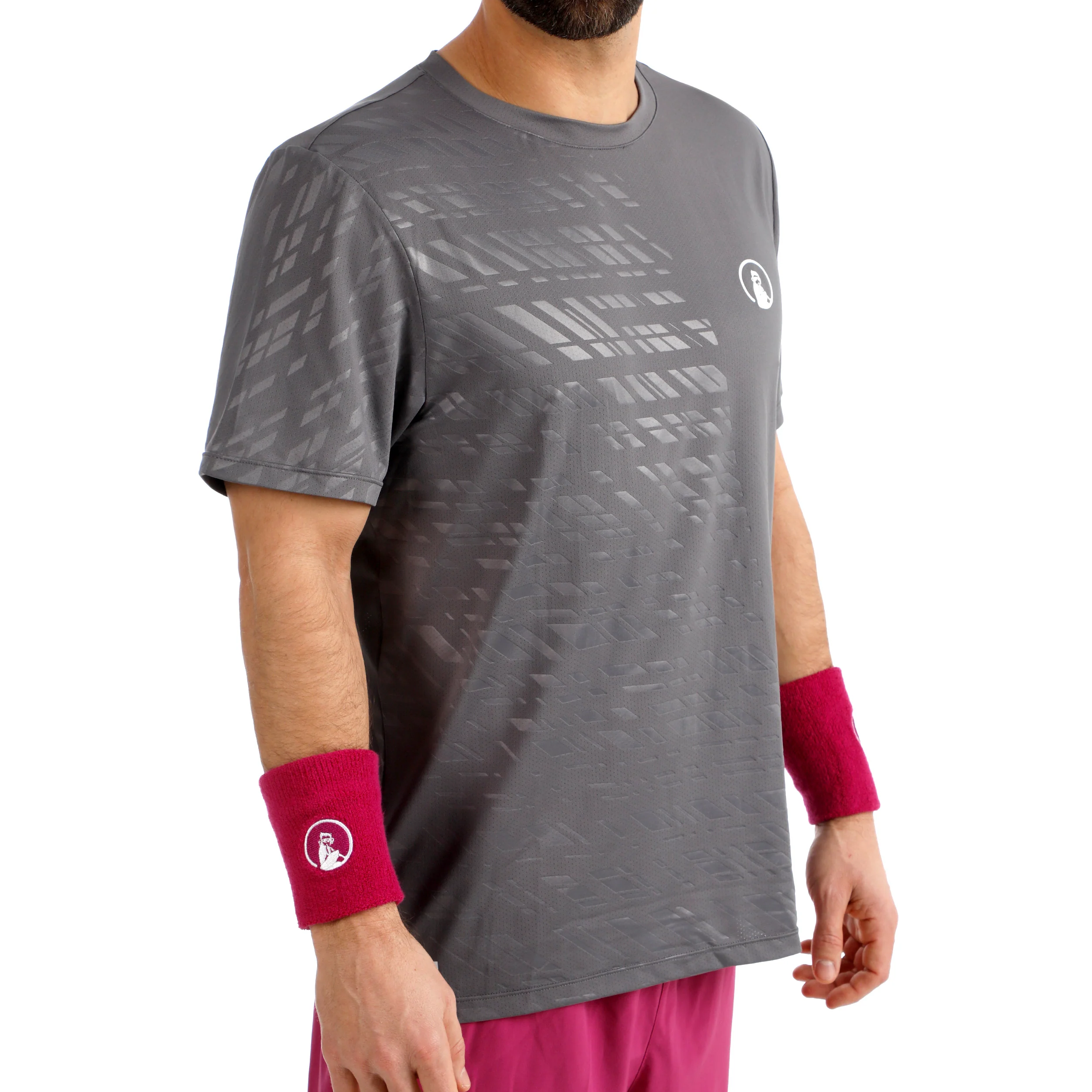 Receiver Embossed T-shirt Heren - grijs, wit - Image 8