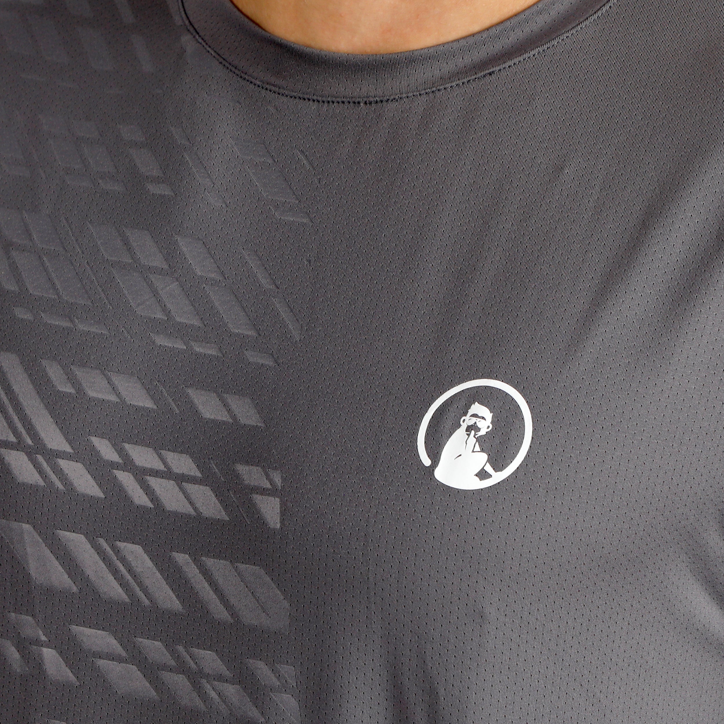 Receiver Embossed T-shirt Heren - grijs, wit - Image 9
