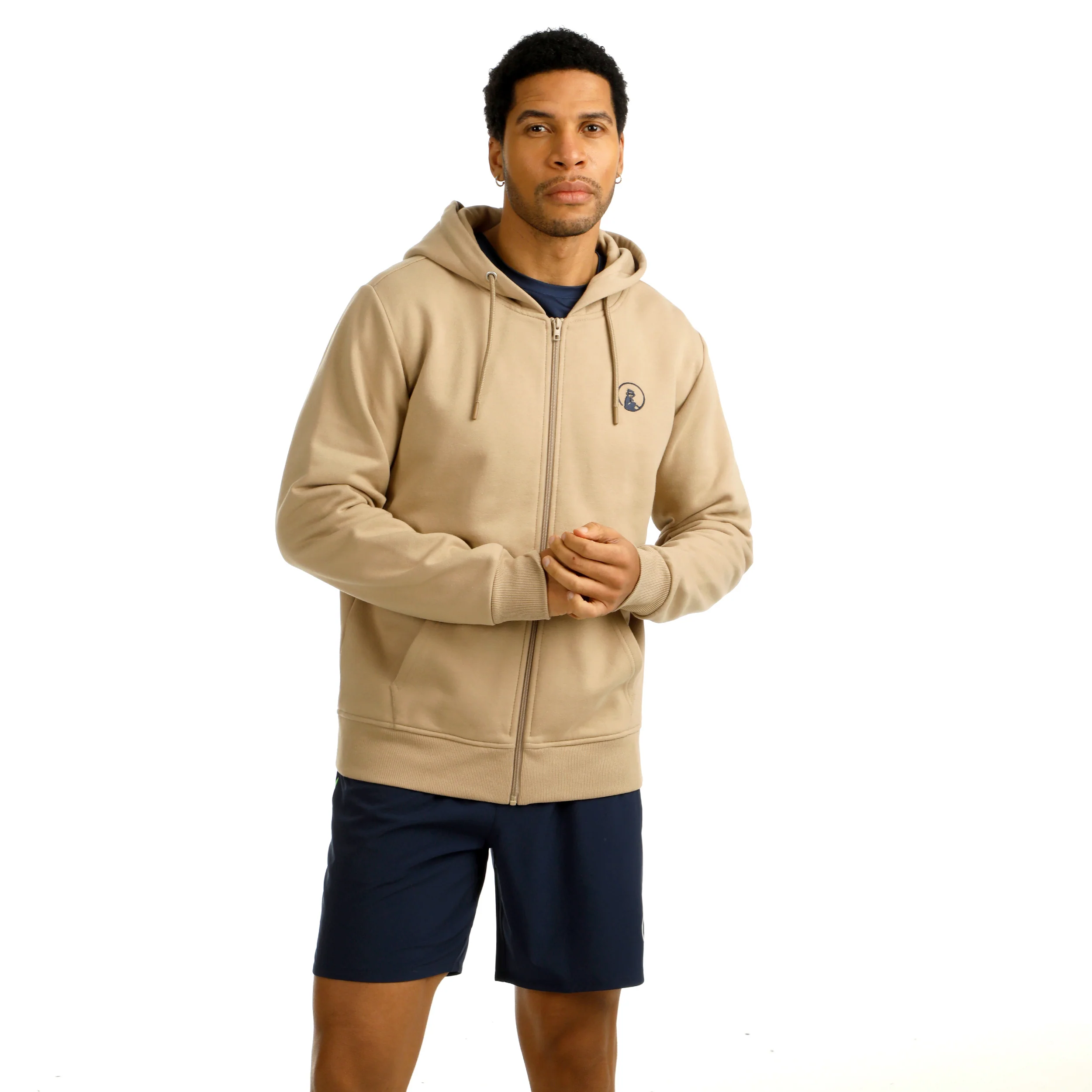 Wild Tonal Zip Sportjas Heren-Beige - Image 7
