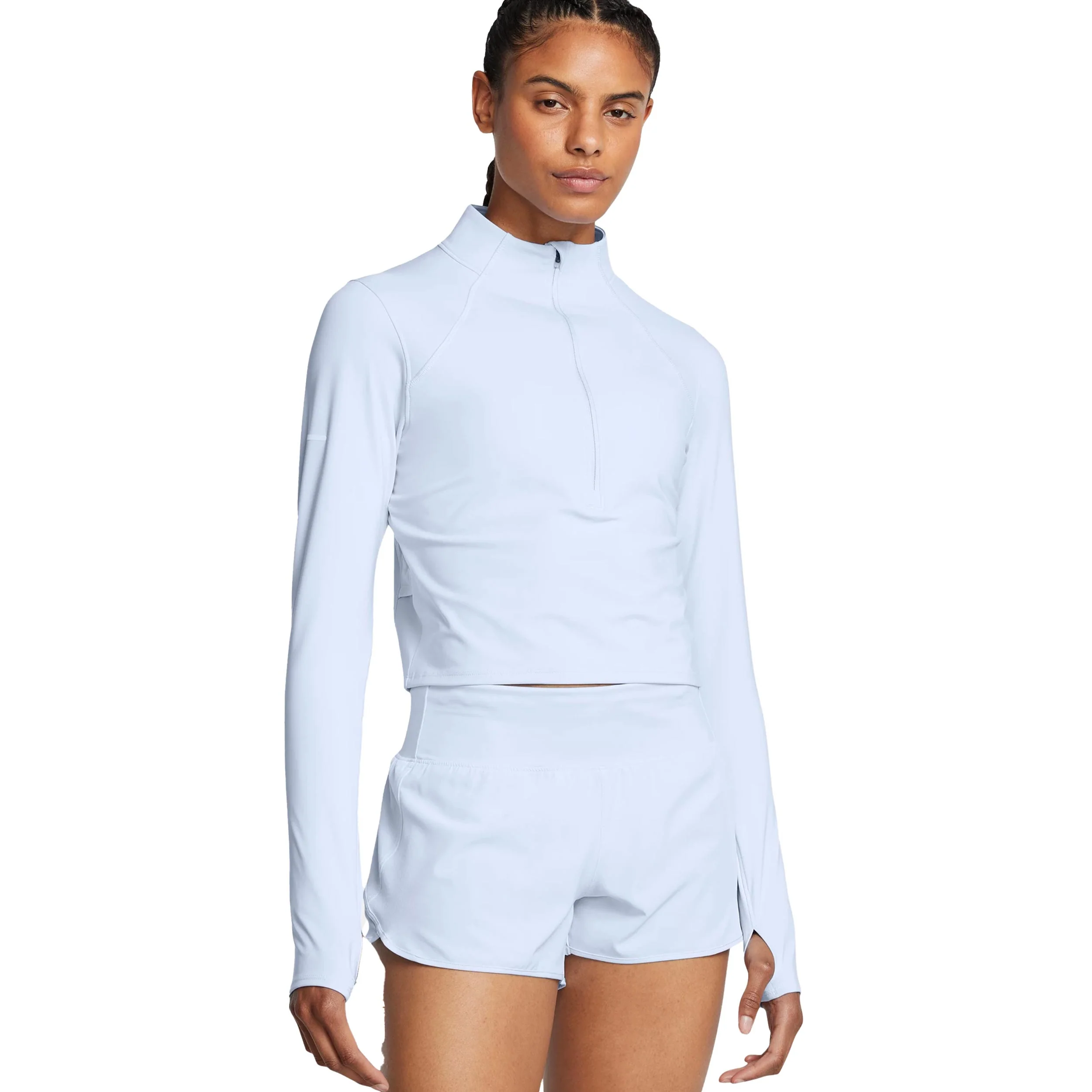 Launch Elite Half Zip Hardloopshirt Dames-Blauw - Image 3