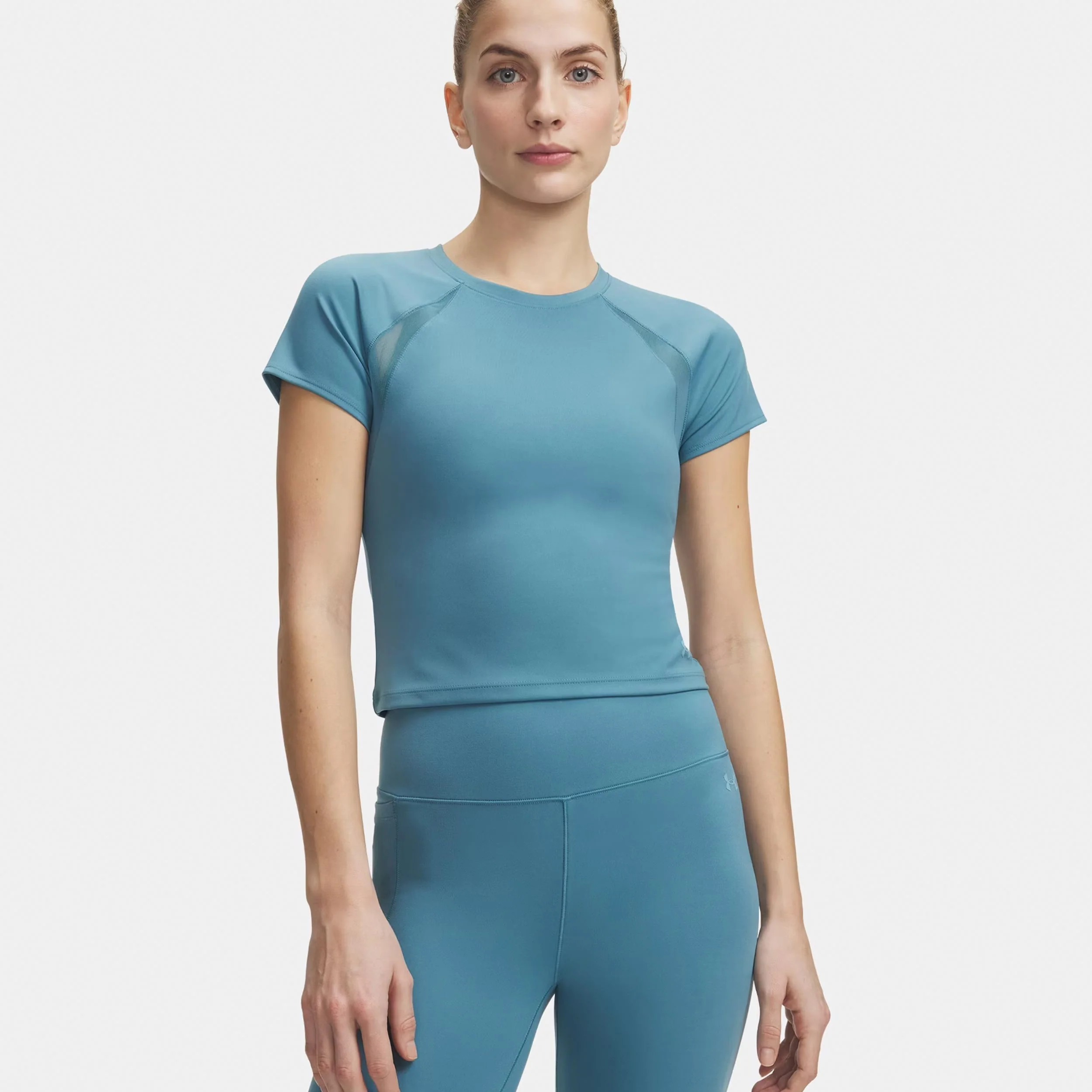 Motion Mesh T-shirt Dames-blauw