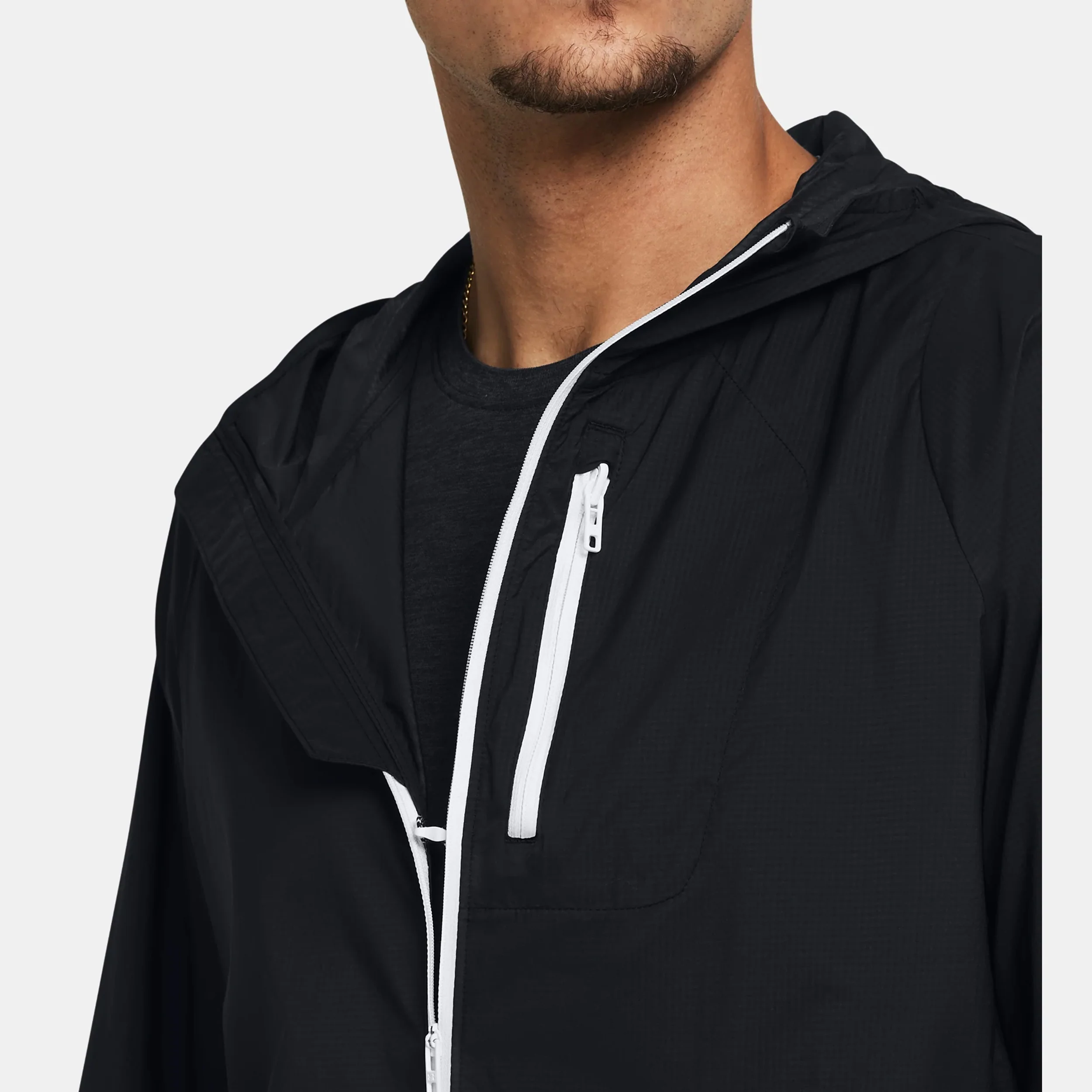 Phantom Windbreaker Hardloopjas Heren-Zwart,Wit - Image 5