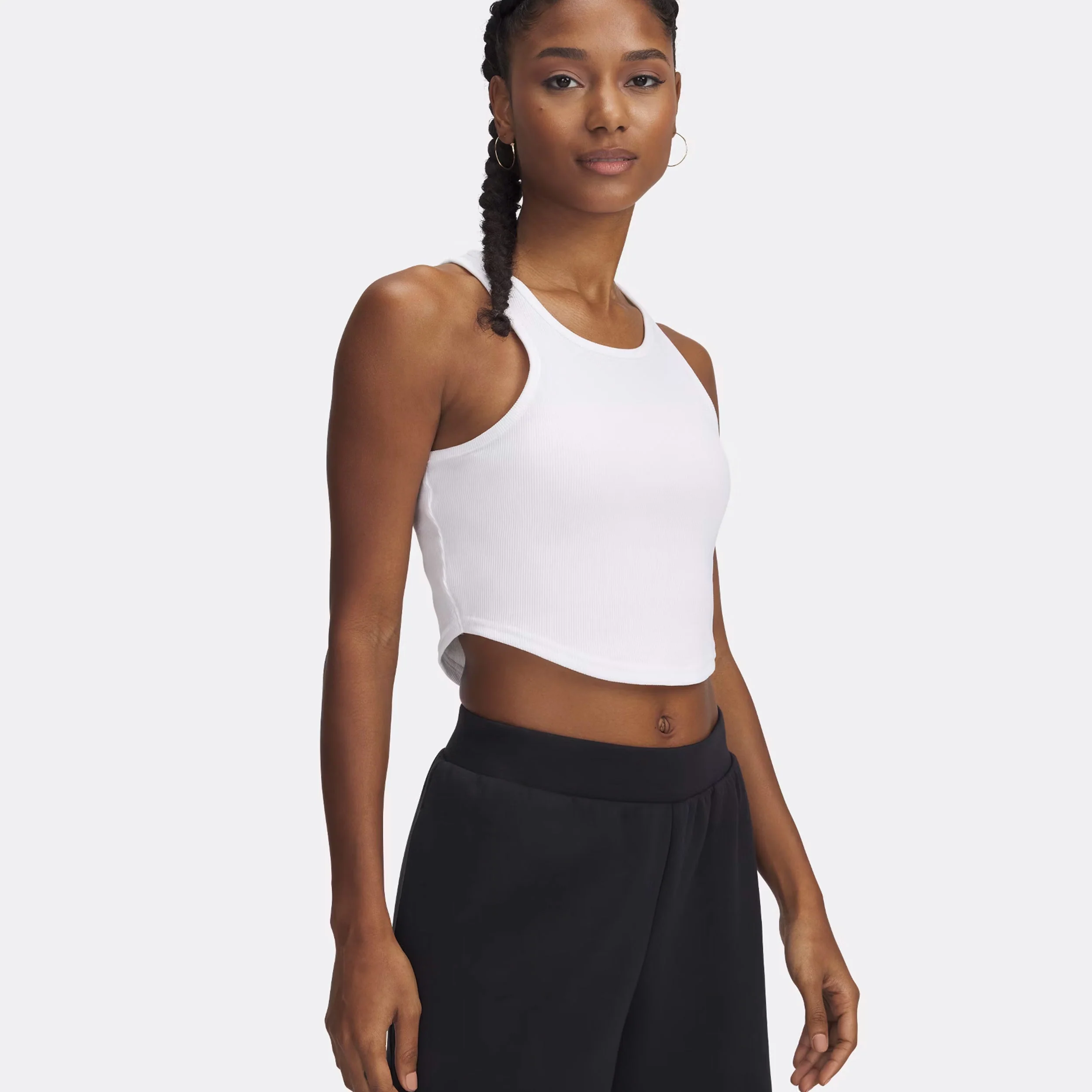 Rival Rib Tanktop Dames-Wit