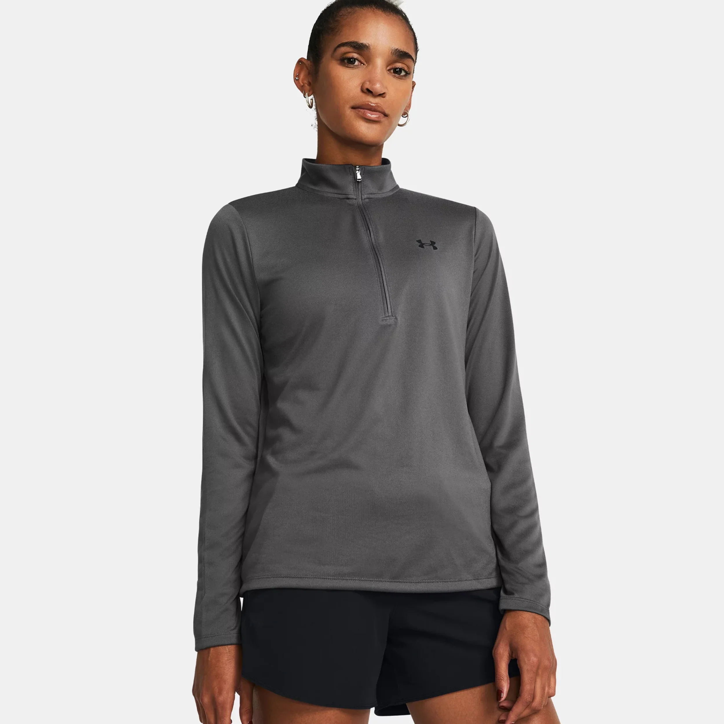 Tech 1/2 Zip Longsleeve Dames-Grijs - Image 3