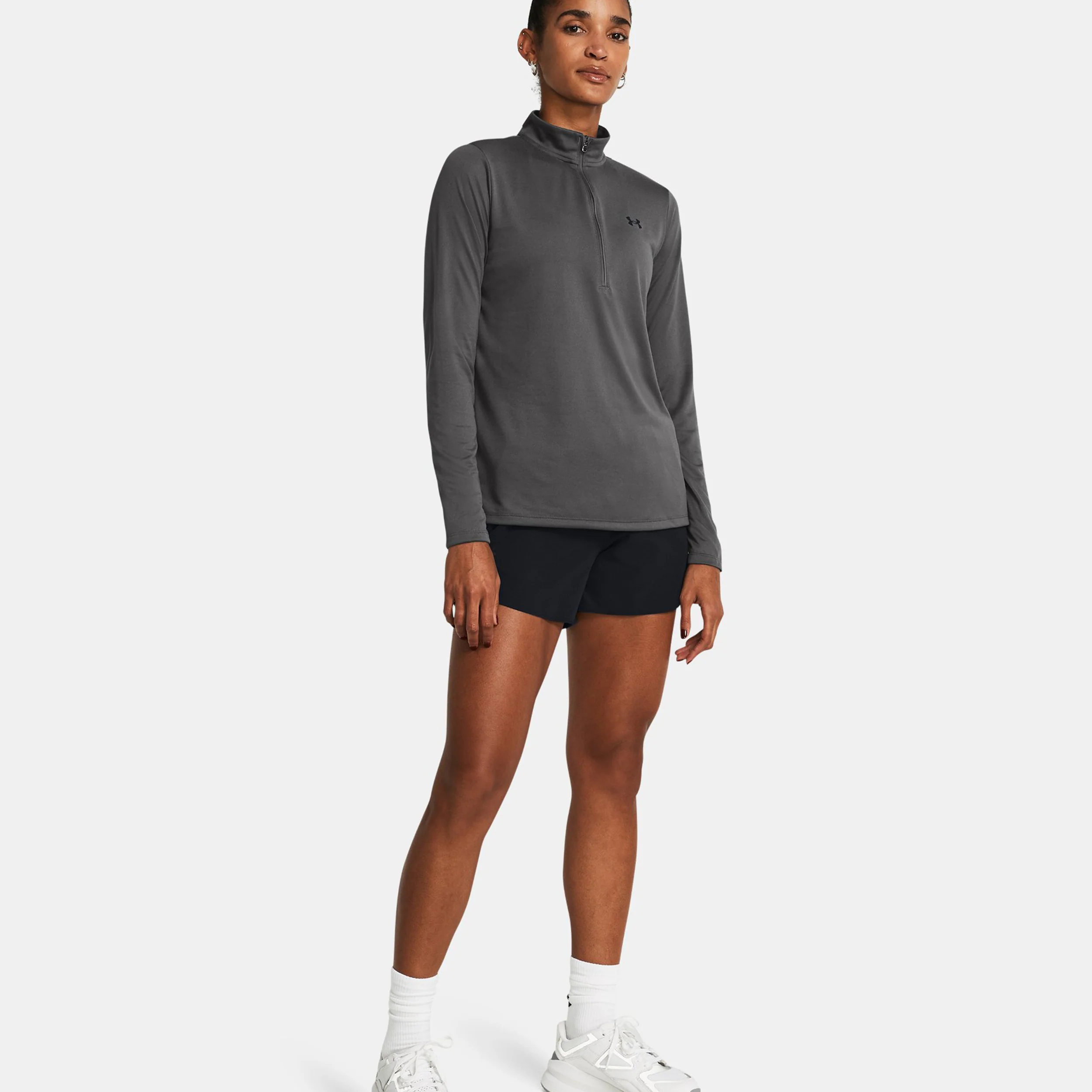 Tech 1/2 Zip Longsleeve Dames-Grijs - Image 5